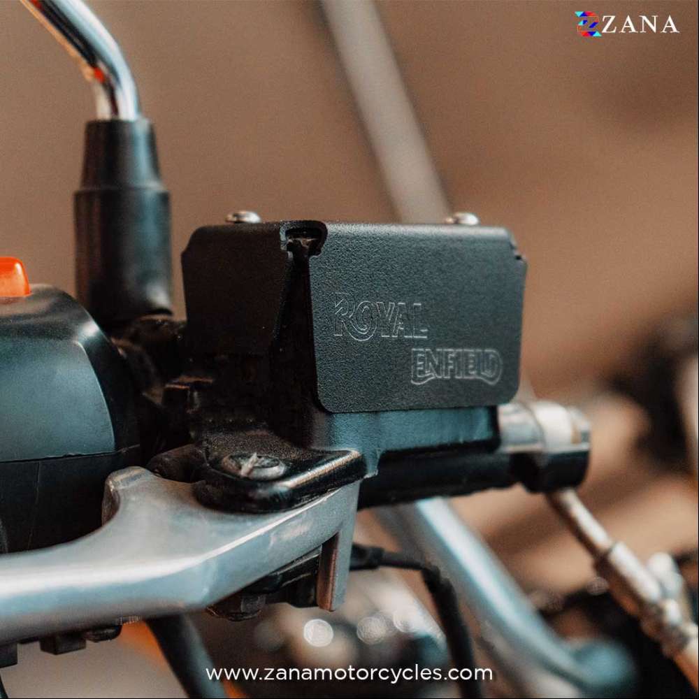 Black Front Fluid Reservoir Cover for Himalayan BS6