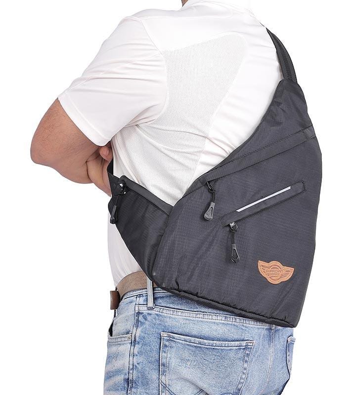 Crossbody Sling Bag-Cross Bag-Charcoal Black