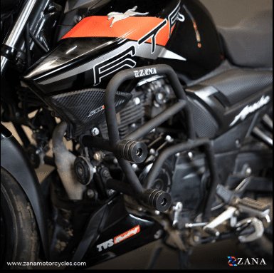 ZANA Crash Guard with Double Slider Type-2 Black for TVS Apache RTR 160/180/200 ZI-8378