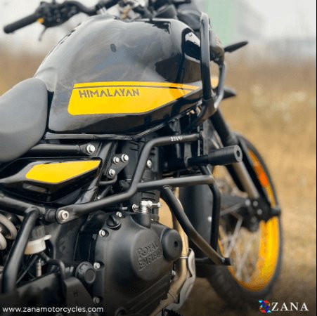 ZANA Crash Guard with Slider Texture Black Type-1 Steel for Himalayan 450 ZI-8433