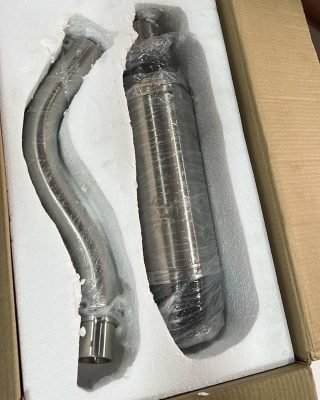 Red Rooster Performance Vertex Pro Exhaust for Royal Enfield Himalayan 450 – Polish
