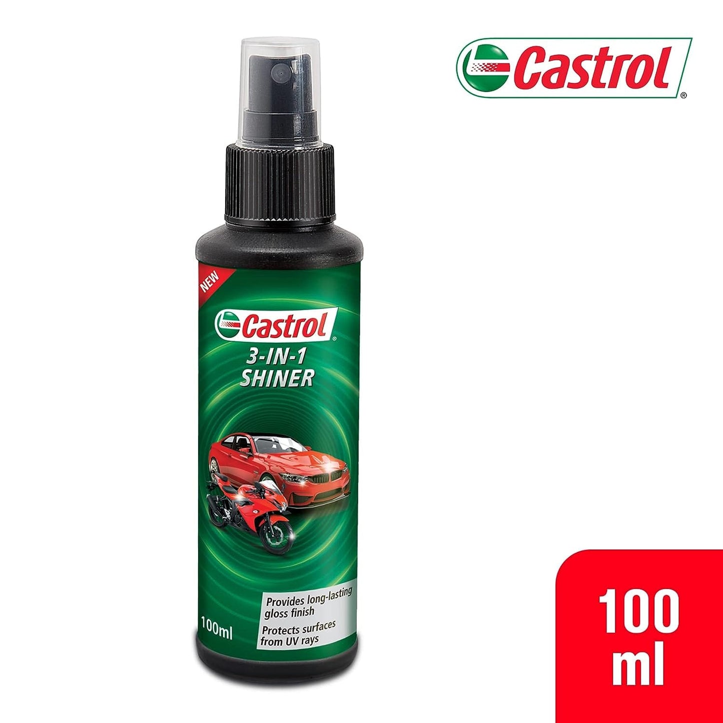 Castrol 3-in-1 Shiner for Bikes 100ml