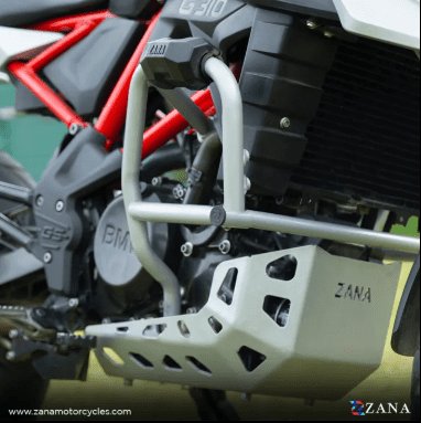 Zana BMW G310R LOWER ENGINE GUARD WITH PUCK SILVER ZI-8185