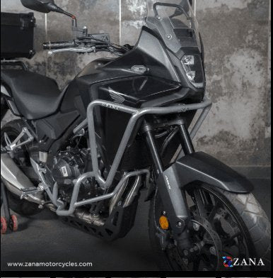 Zana Upper Fairing Guard For Honda NX500 / 500X( Silver, Mild Steel) ZI-8470