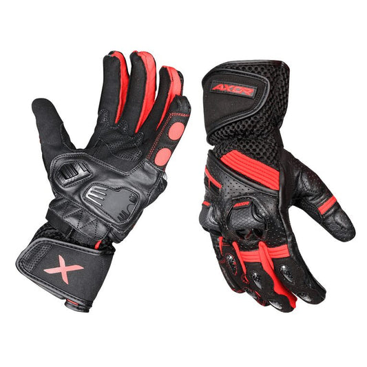 AXOR - Gator Riding Gloves Black Red