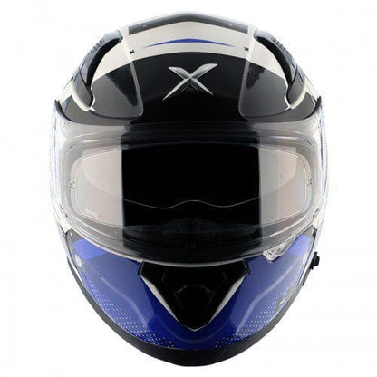Apex Hex White Blue Full Face Helmet