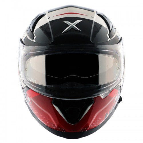 Apex Hex-2 White Red Full-Face Helmet