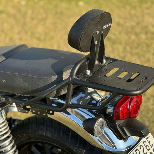 BLACK TOP RACK WITH PLATE FOR CB350 HNESS