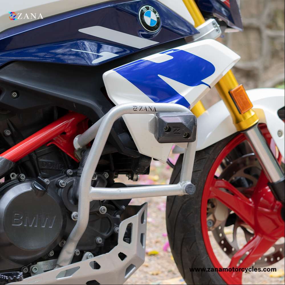 BMW G310R Silver Lower Engine Guard with Puck