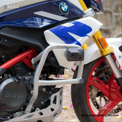 BMW G310R Silver Lower Engine Guard with Puck