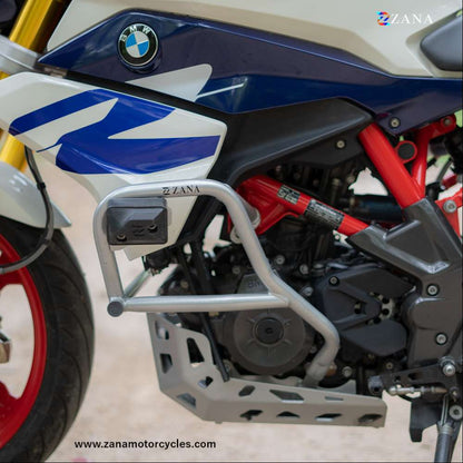 BMW G310R Silver Lower Engine Guard with Puck