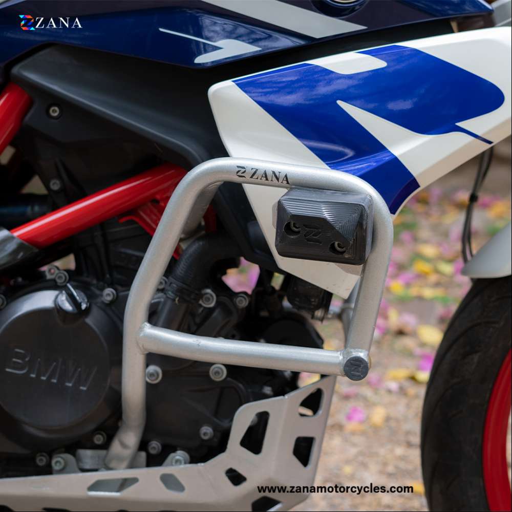 BMW G310R Silver Lower Engine Guard with Puck