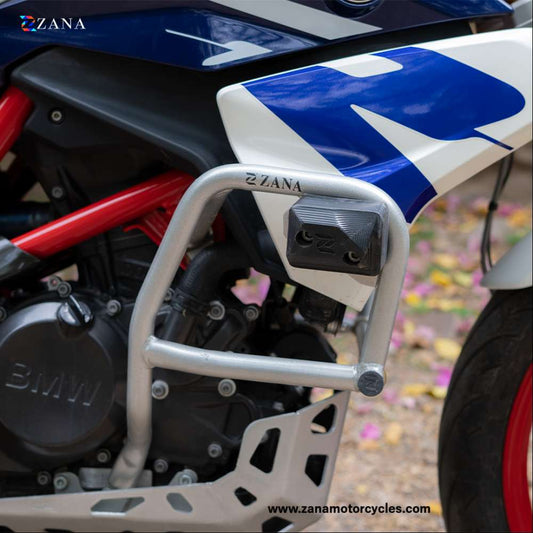 BMW G310R Silver Lower Engine Guard with Puck