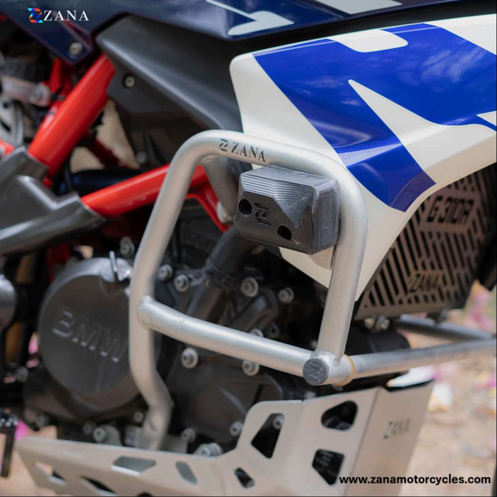 BMW G310R Silver Lower Engine Guard with Puck
