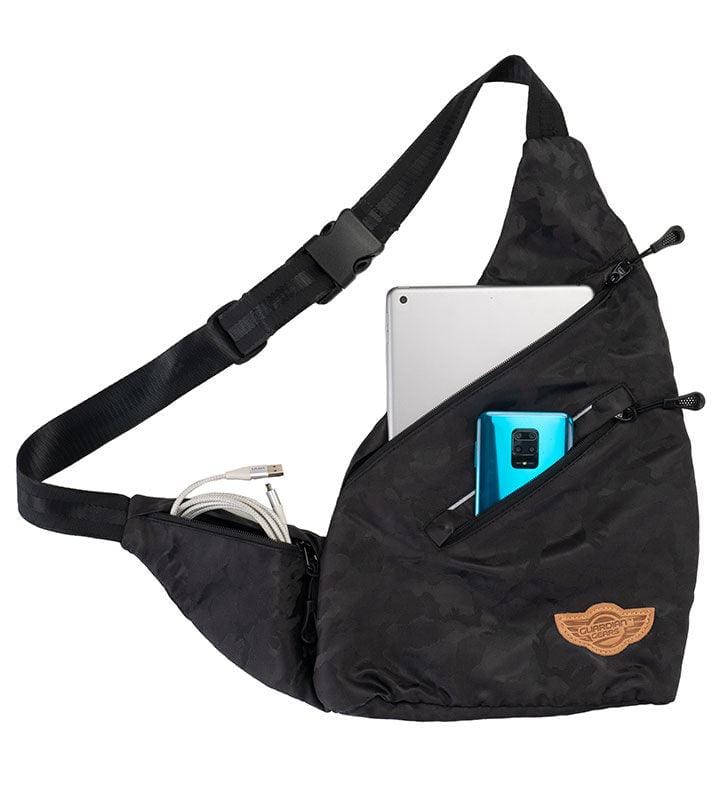 Crossbody Sling Bag-Cross Bag-Black Camo