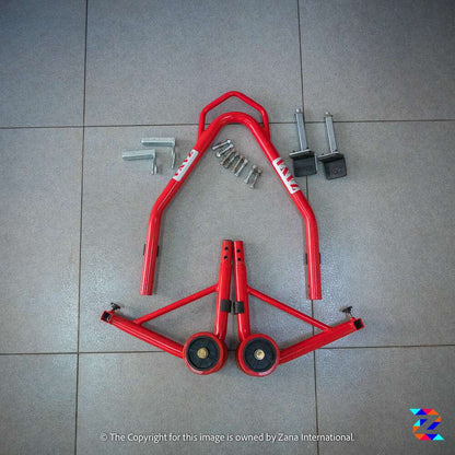Glossy Red Paddock Stand for Yezdi Scrambler