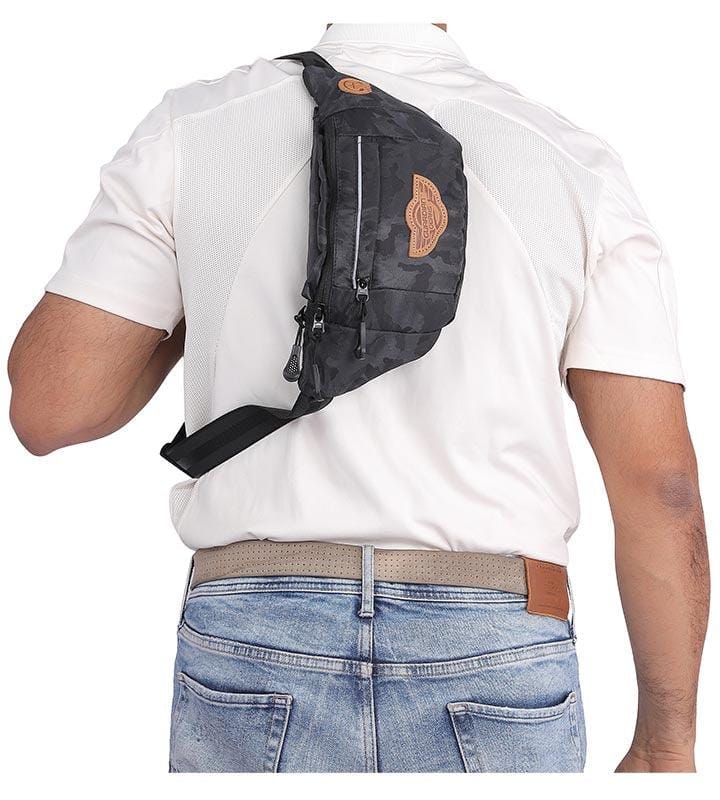 Kato Waist Pouch-Thigh Bag-Black Camo