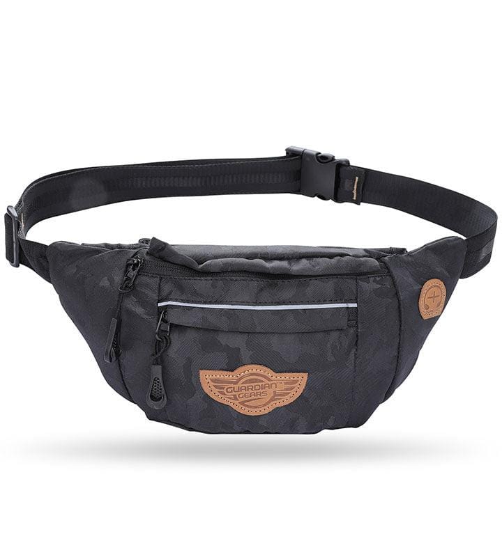 Kato Waist Pouch-Thigh Bag-Black Camo