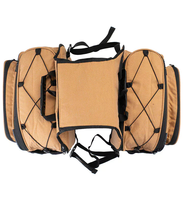 Khaki Colour Mustang 50L Saddle Bag with Rain Cover