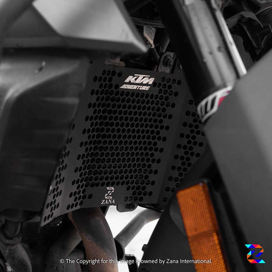 Matt Black Radiator Guard for KTM Adventure 250 and 390