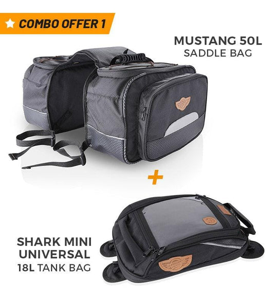 Mustang 50L Saddle bag and 18L Tank Bag