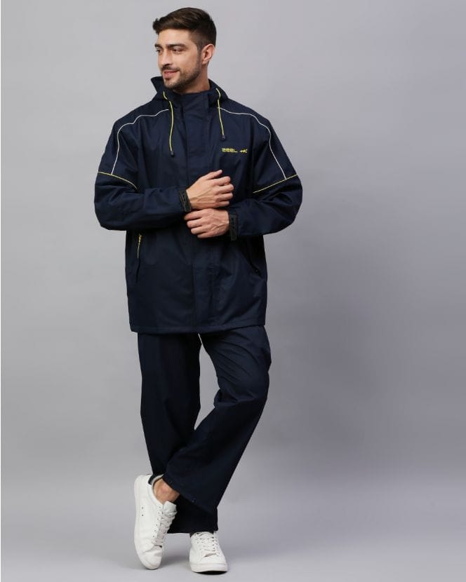 Navy & Blue Reversible Raincoat Set for Mens