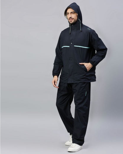 Navy and Blue Color Rain Coat Set for Men