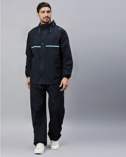 Navy and Blue Color Rain Coat Set for Men