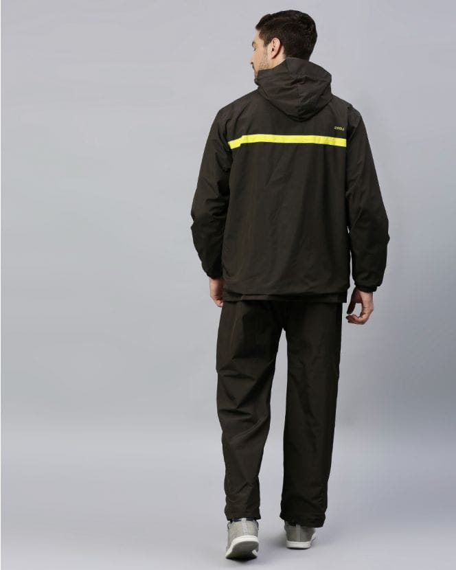Olive & Lime Color Rain Coat Set for Men