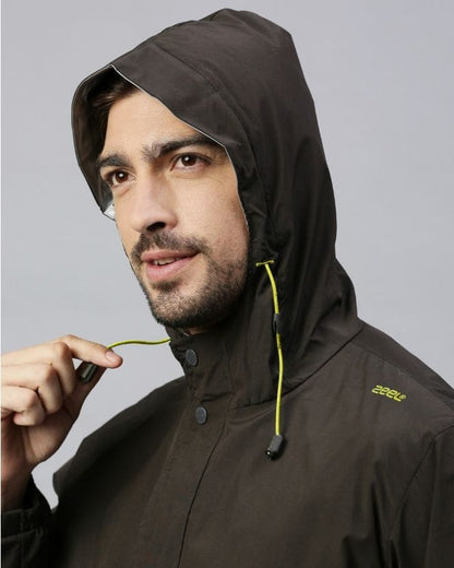 Olive & Lime Color Rain Coat Set for Men