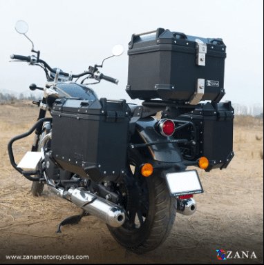 Panniers ( 36 LTR ) Aluminium L-Flat Black With Frame For Super Meteor 650 ZI-8500 LB
