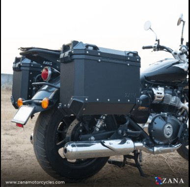 Panniers ( 36 LTR ) Aluminium L-Flat Black With Frame For Super Meteor 650 ZI-8500 LB