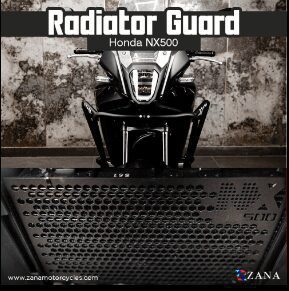 Radiator Guard for Honda NX500 (Honeycomb) - Black