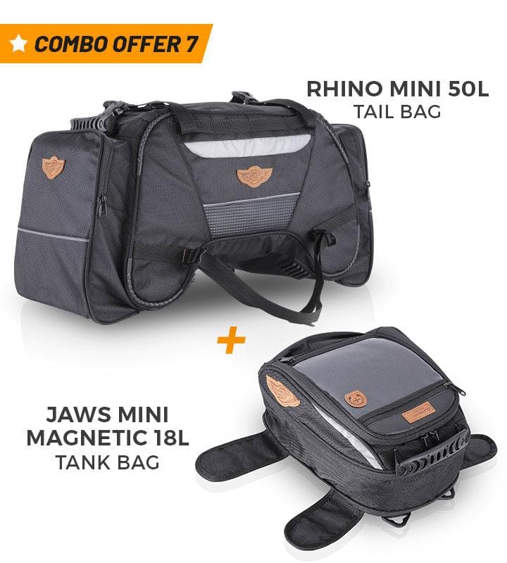 Rhino 50L Tail Bag and 18L Jaws Tank Bag