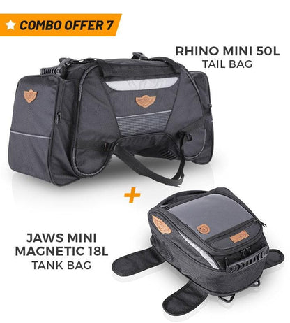 Rhino 50L Tail Bag and 18L Jaws Tank Bag