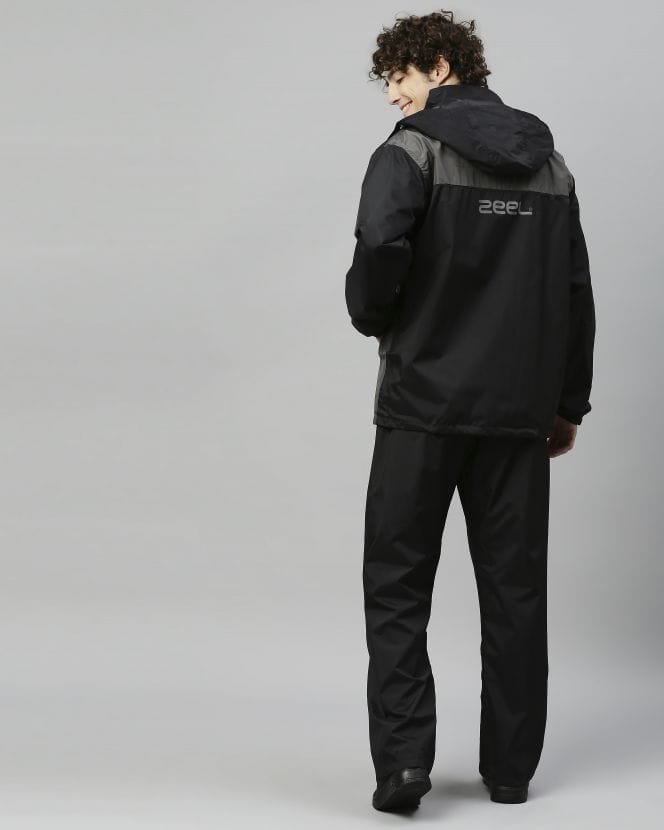 Ridersuit Black Stylish Raincoat Set for Men