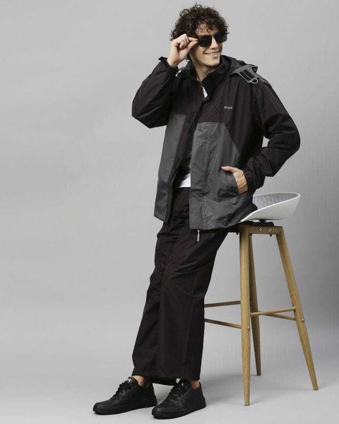 Ridersuit Brown Color Rain Coat Set for Men