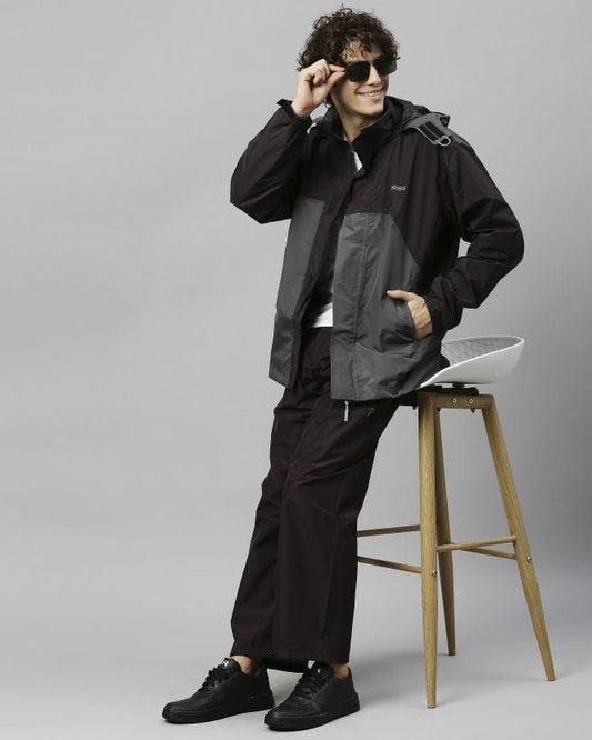 Ridersuit Brown Color Rain Coat Set for Men