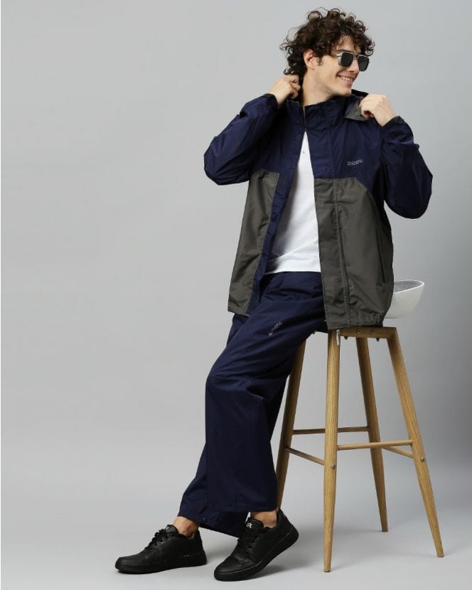 Ridersuit Navy Blue Stylish Raincoat Set for Men