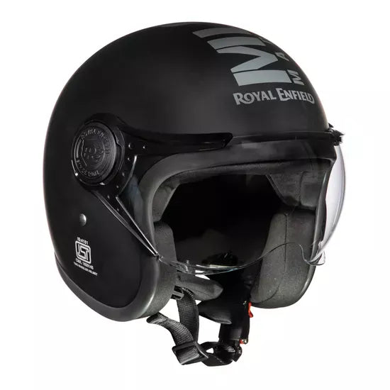 Royal Enfield Jet Open Face MLG Helmet - Matt Black