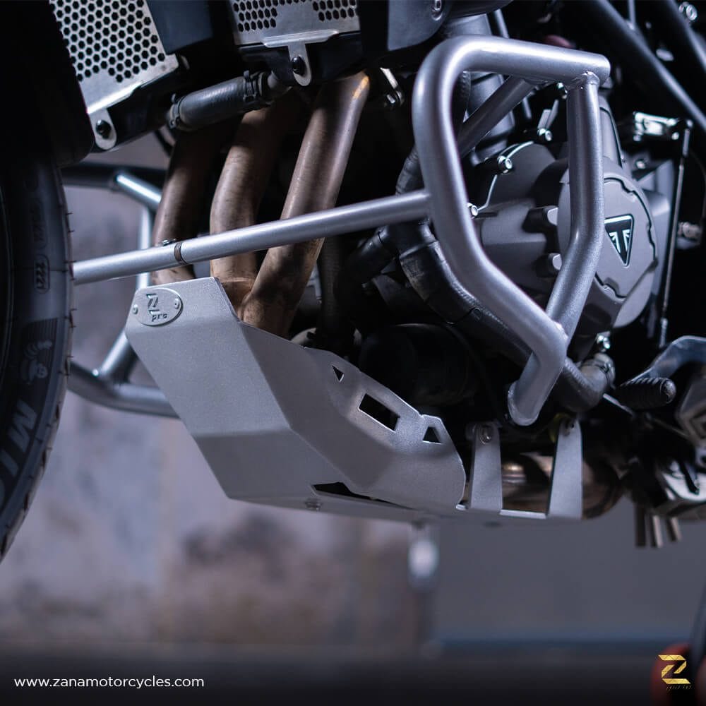 Silver Bash Plate for Triumph Tiger 850