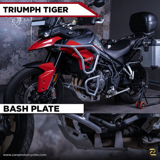 Silver Bash Plate for Triumph Tiger 850