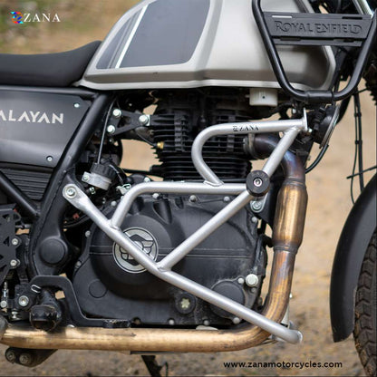 Silver Leg Guard with Slider for Himalayan BS6