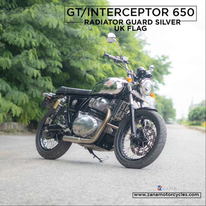Silver Radiator Guard for GT-Interceptor 650