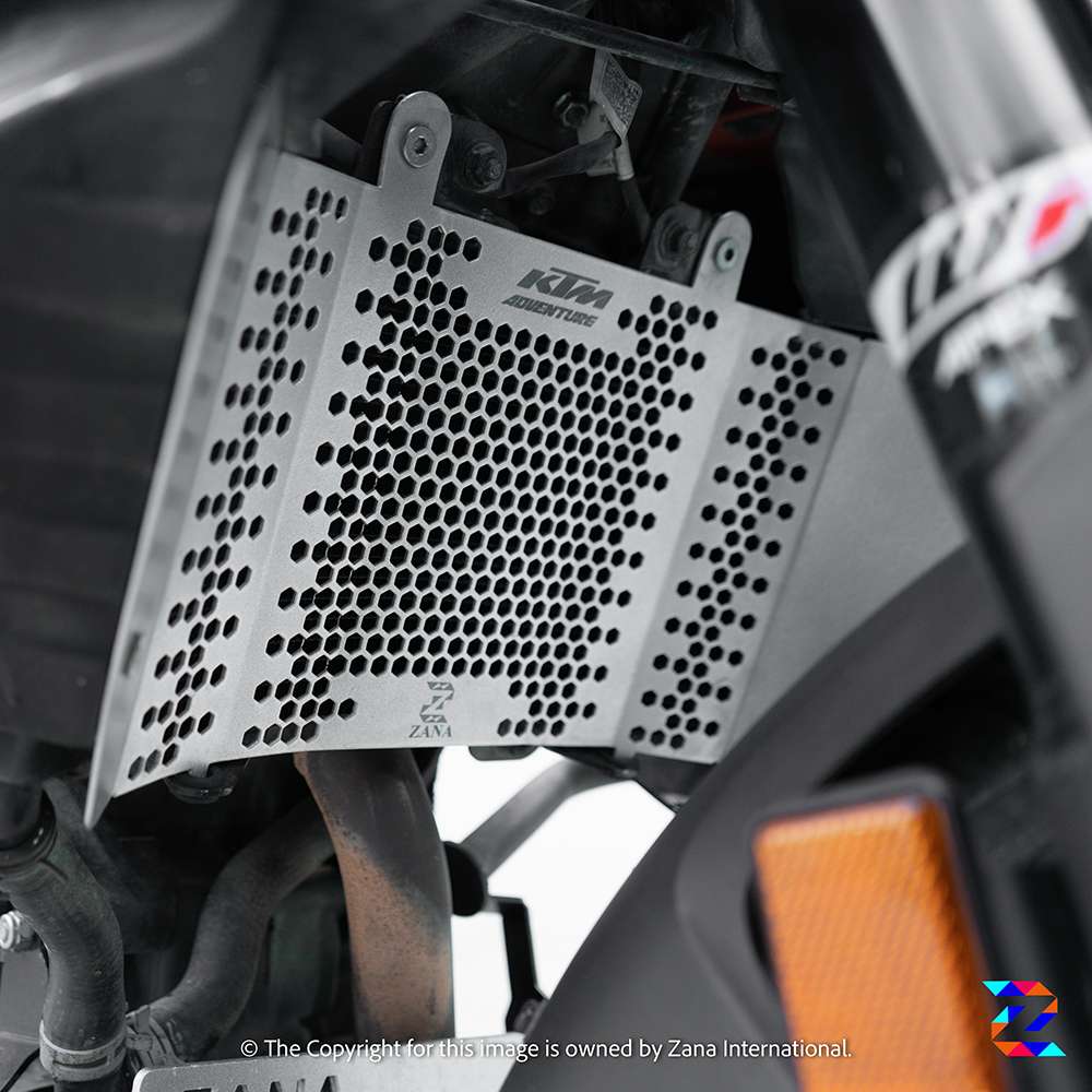Silver Radiator Guard for KTM Adventure 250 and 390