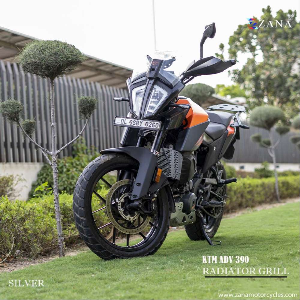 Silver Radiator Guard for KTM Adventure 250 and 390