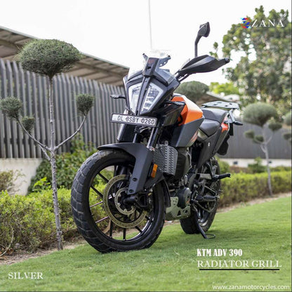 Silver Radiator Guard for KTM Adventure 250 and 390