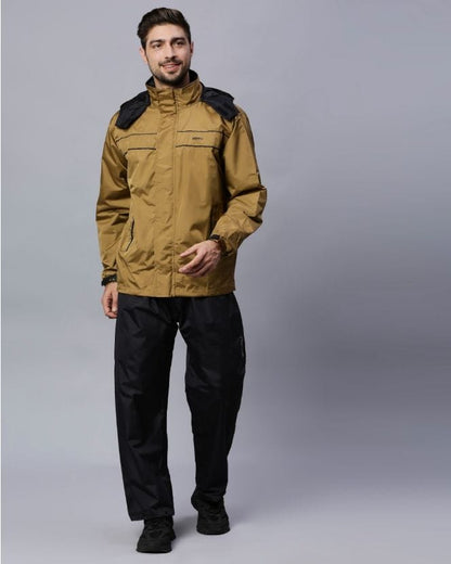 Stylish Coffee Color Raincoat Set for Men