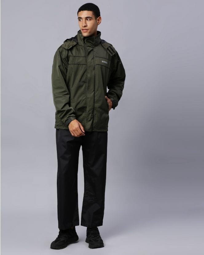 Stylish Olive Color Raincoat Set for Men