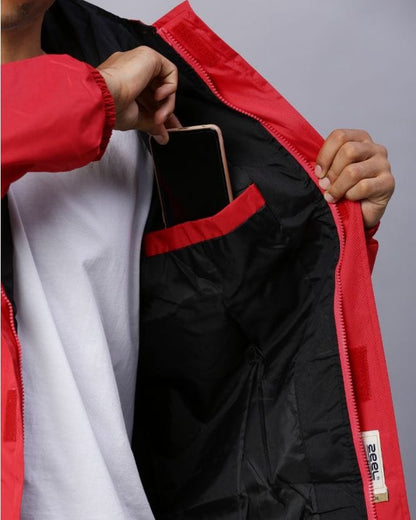 Stylish Paprika Red Color Raincoat Set for Men